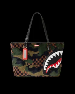 TOTES|HANDBAGS>SPRAYGROUND BIG SKY FUR SHARK TOTE