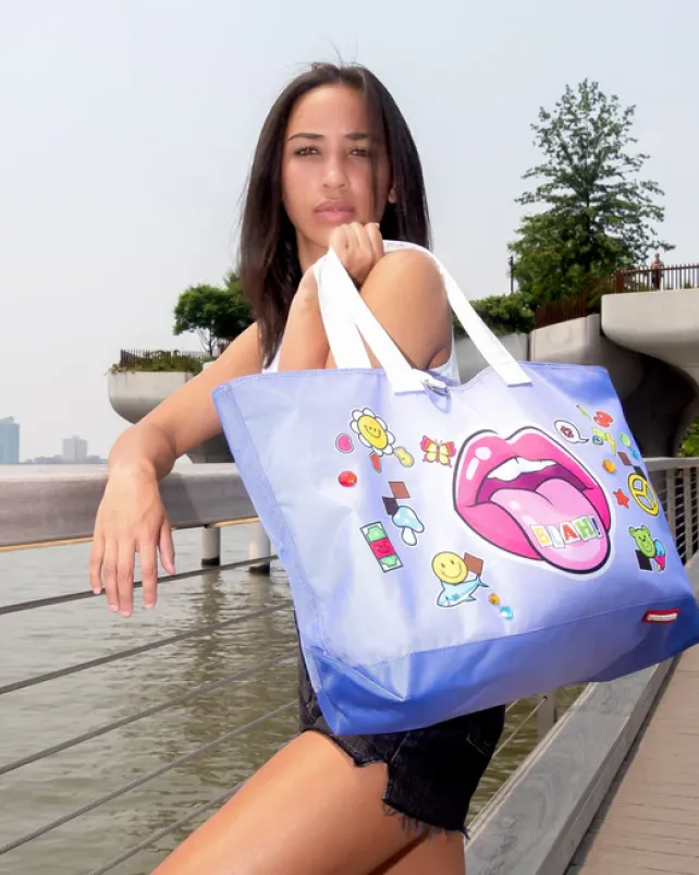 TOTES|BEACH & GYM TOTES>SPRAYGROUND BLAH! BEACH TOTE