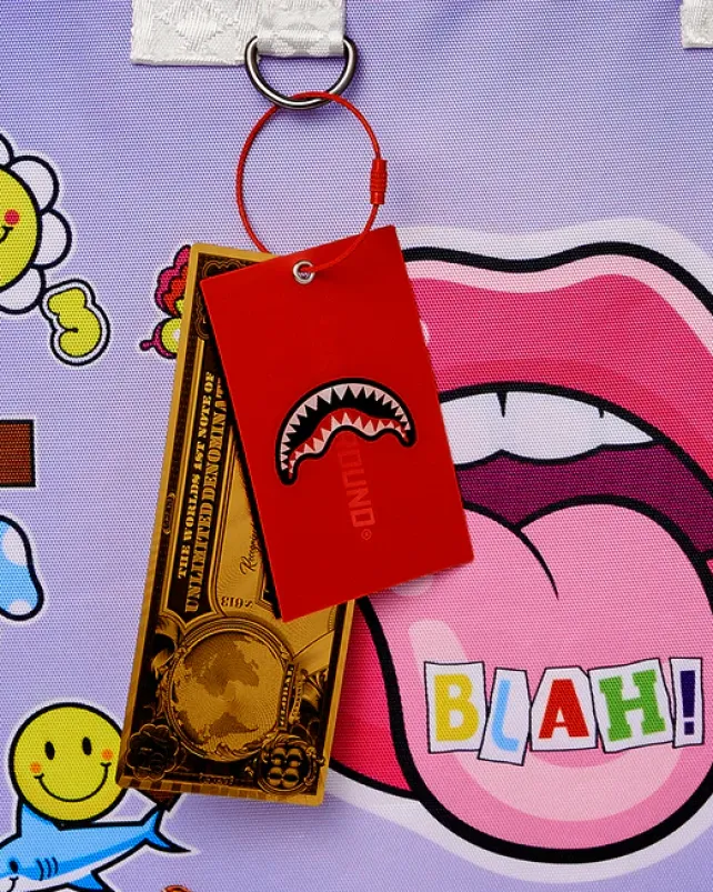 TOTES|BEACH & GYM TOTES>SPRAYGROUND BLAH! BEACH TOTE