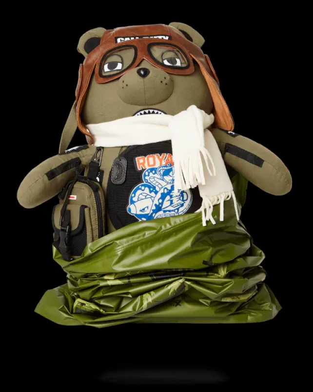 TEDDY BEAR BACKPACKS|BACKPACKS>SPRAYGROUND CALL OF DUTY AVIATOR FEARLESS MONEYBEAR TEDDYBEAR BACKPACK