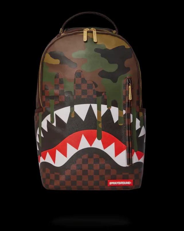 BACKPACKS>SPRAYGROUND CAMO DRIP SHARKS IN PARIS BACKPACK (DLXV)