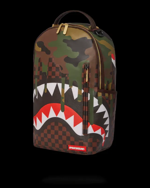 BACKPACKS>SPRAYGROUND CAMO DRIP SHARKS IN PARIS BACKPACK (DLXV)