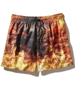 SWIMWEAR>SPRAYGROUND CAMO FIRE SHOTO SWIM TRUNKS