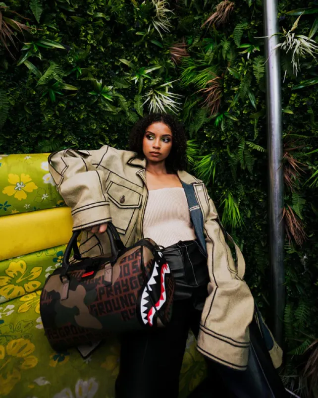 DUFFLES>SPRAYGROUND CAMO INFINITI MINI DUFFLE