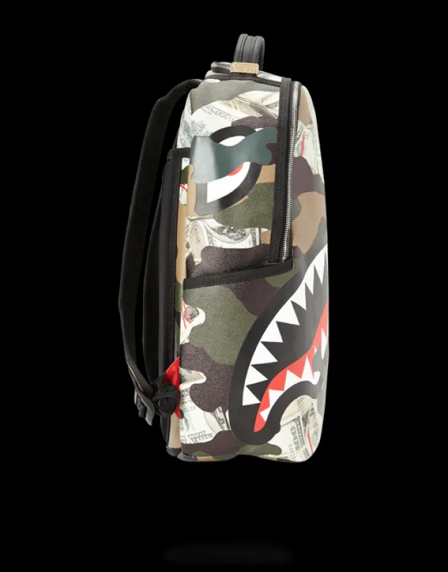 BACKPACKS>SPRAYGROUND CAMO MONEY SHARK