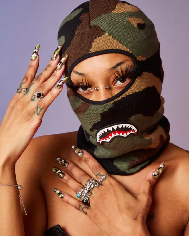 SKI MASKS|COLD WEATHER GEAR>SPRAYGROUND CAMO SHARK SKI MASK