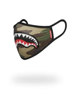 FACE MASKS>SPRAYGROUND CAMO SHARKMOUTH FORM-FITTING MASK