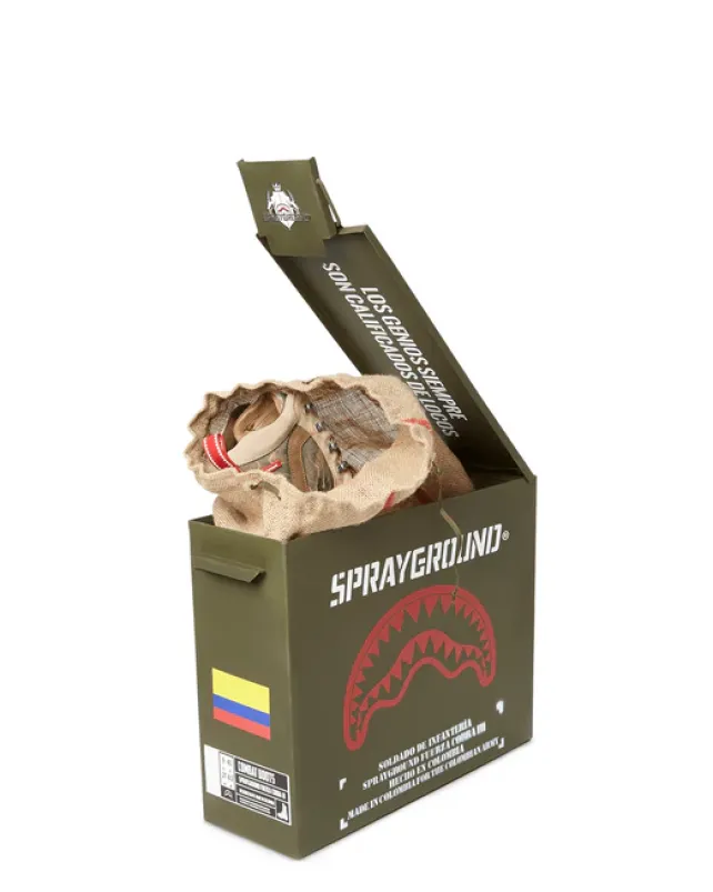 BOOTS>SPRAYGROUND CAMO TERRAIN FUERZA COBRA PARATROOPER BOOTS - MADE IN COLOMBIA NUMBERED 1/280 PAIRS