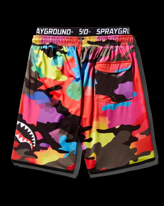 SWIMWEAR>SPRAYGROUND CAMOBURST CORTO SWIM TRUNKS