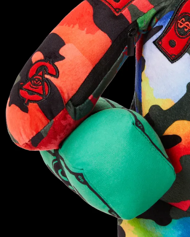 TEDDY BEAR BACKPACKS|BACKPACKS>SPRAYGROUND CAMOBURST MONEYBEAR TEDDYBEAR BACKPACK
