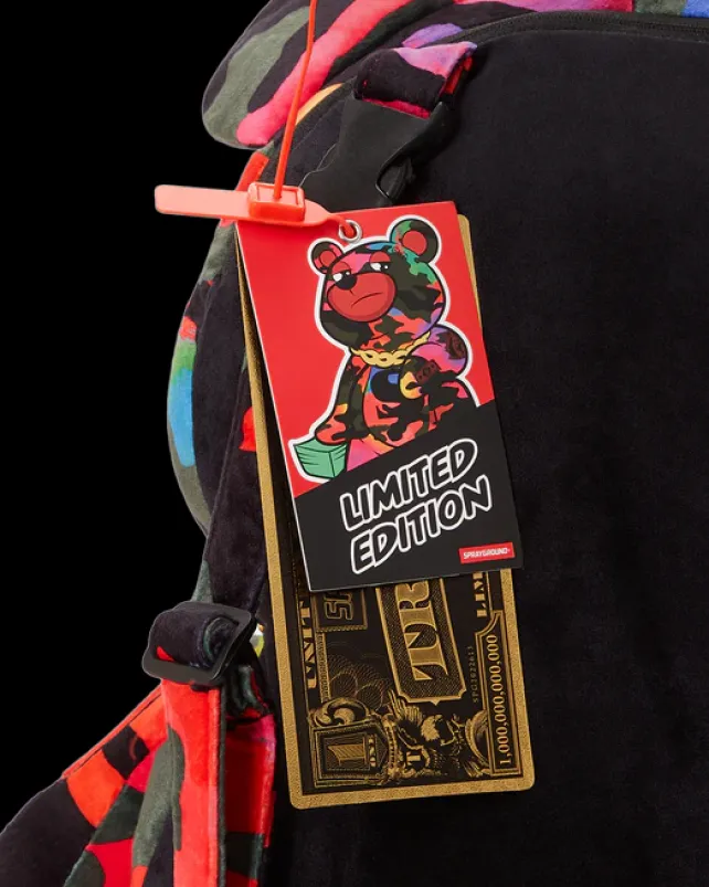 TEDDY BEAR BACKPACKS|BACKPACKS>SPRAYGROUND CAMOBURST MONEYBEAR TEDDYBEAR BACKPACK