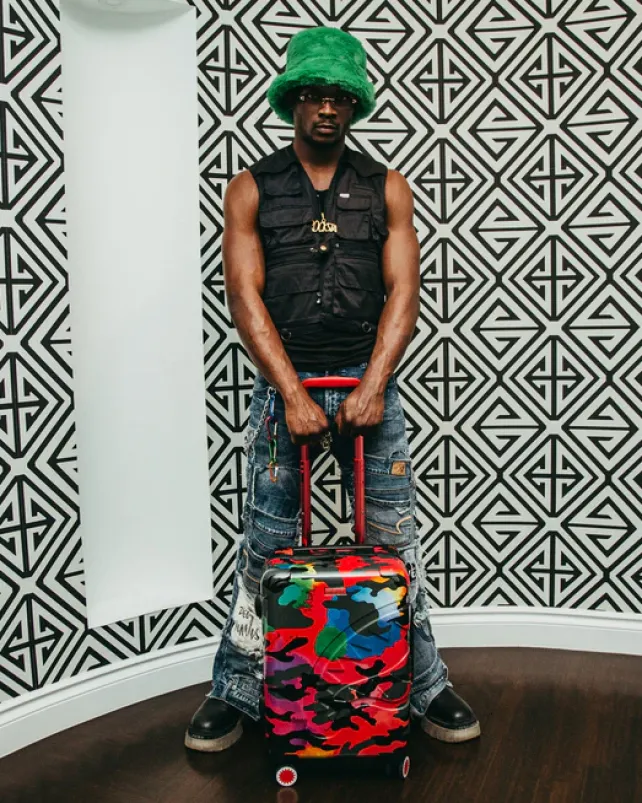 CARRY-ON LUGGAGE>SPRAYGROUND CAMOBURST SHARKNAUTICS HARDSHELL CARRY-ON LUGGAGE