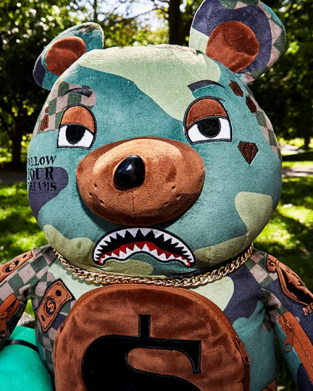 TEDDY BEAR BACKPACKS|BACKPACKS>SPRAYGROUND CAMOCHECK MONEYBEAR TEDDYBEAR BACKPACK