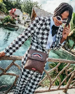 SLINGS|CROSSBODYS>SPRAYGROUND CASHIN CHECKS SHOULDER BAG