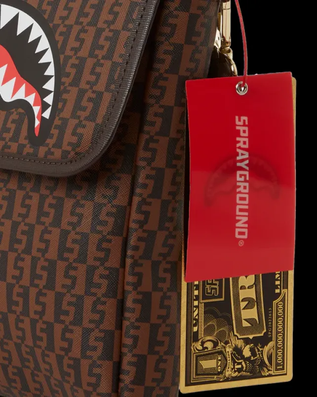 SLINGS|CROSSBODYS>SPRAYGROUND CASHIN CHECKS SHOULDER BAG