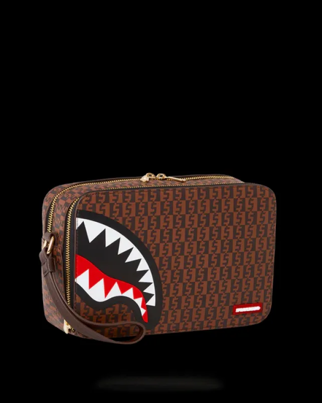 TOILETRIES AKA MONEY BAGS>SPRAYGROUND CASHIN CHECKS TOILETRY BAG
