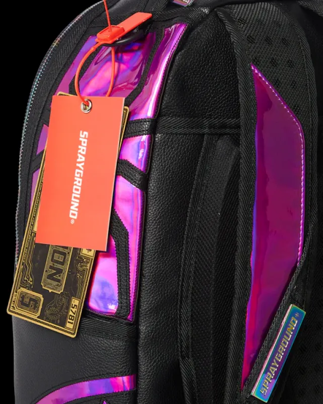 BACKPACKS>SPRAYGROUND CAZZU IRIDESCENT CUT u0026 SEW SPIDER SKULL SHARK BACKPACK (DLXV)