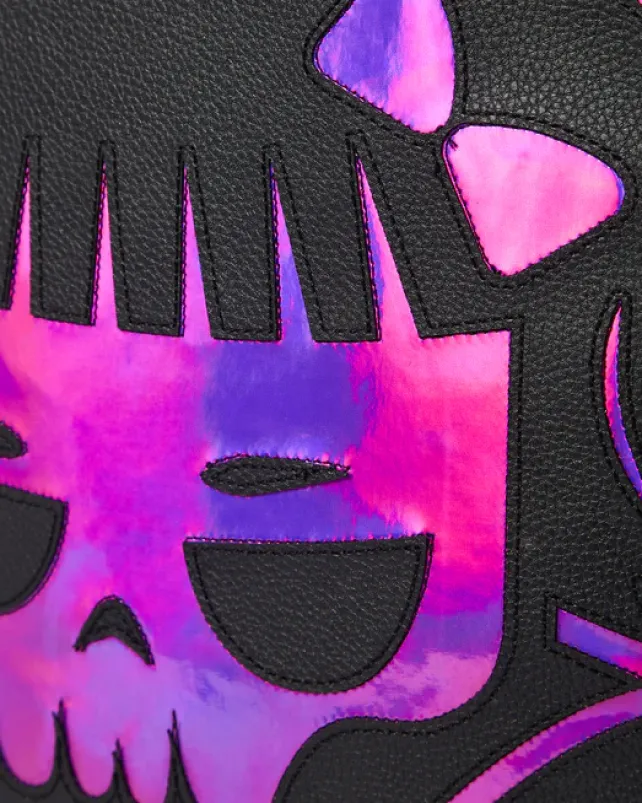 BACKPACKS>SPRAYGROUND CAZZU IRIDESCENT CUT u0026 SEW SPIDER SKULL SHARK BACKPACK (DLXV)