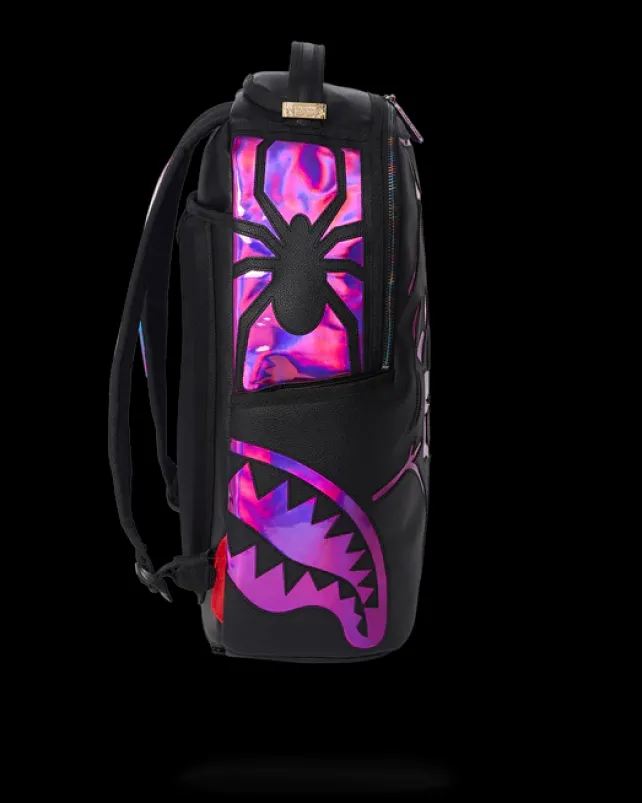 BACKPACKS>SPRAYGROUND CAZZU IRIDESCENT CUT u0026 SEW SPIDER SKULL SHARK BACKPACK (DLXV)