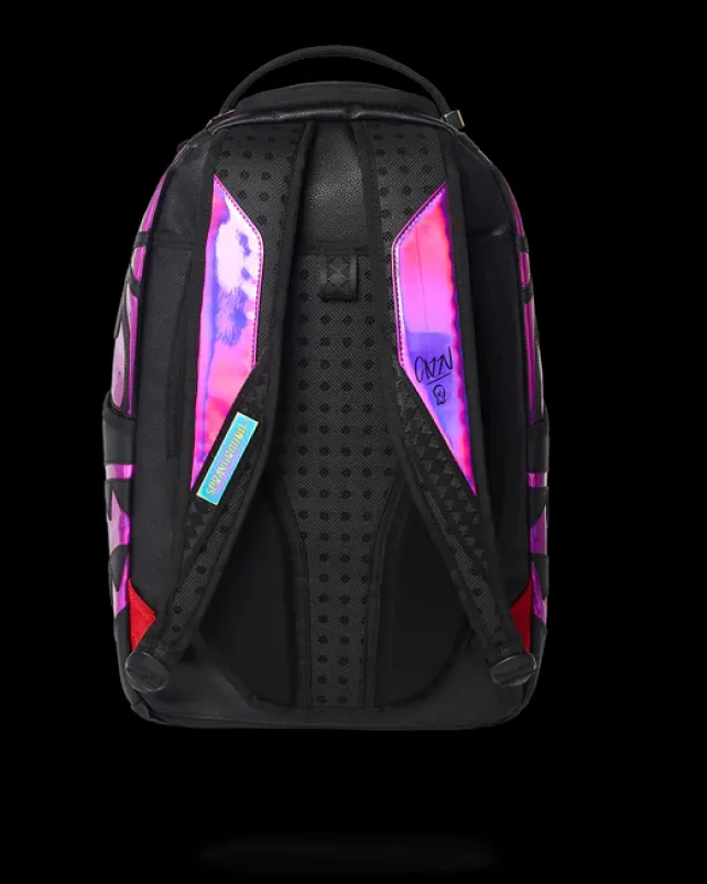 BACKPACKS>SPRAYGROUND CAZZU IRIDESCENT CUT u0026 SEW SPIDER SKULL SHARK BACKPACK (DLXV)