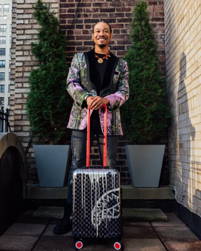 CARRY-ON LUGGAGE>SPRAYGROUND CHATEAU GHOST SHARKNAUTICS HARDSHELL CARRY-ON LUGGAGE
