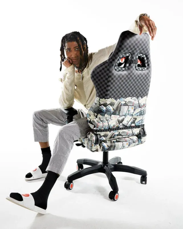 GAMING CHAIRS>SPRAYGROUND CHECK MONEY GAMING CHAIR - SUPER RARE