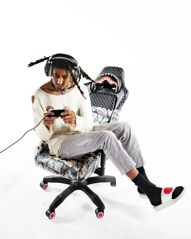 GAMING CHAIRS>SPRAYGROUND CHECK MONEY GAMING CHAIR - SUPER RARE