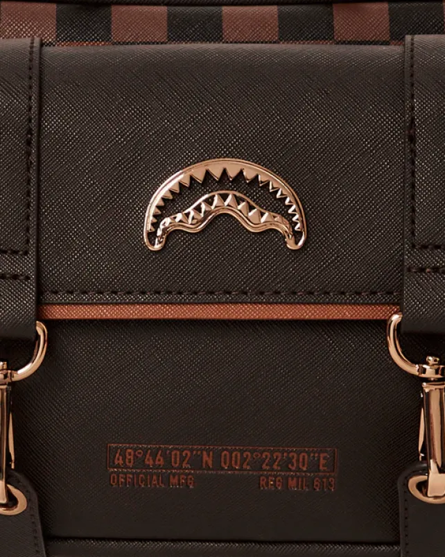 TOILETRIES AKA MONEY BAGS>SPRAYGROUND CHECKMATE ROYALE MESSENGER BRICK BAG