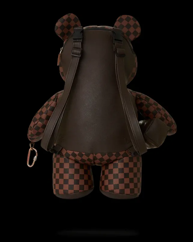 TEDDY BEAR BACKPACKS|BACKPACKS>SPRAYGROUND CHECKMATE ROYALE MONEYBEAR TEDDYBEAR BACKPACK