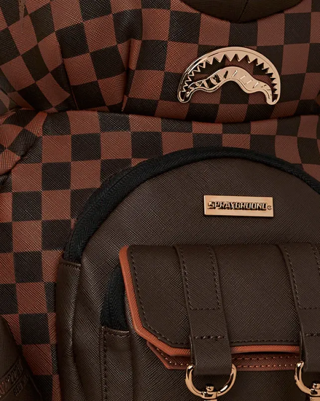 TEDDY BEAR BACKPACKS|BACKPACKS>SPRAYGROUND CHECKMATE ROYALE MONEYBEAR TEDDYBEAR BACKPACK