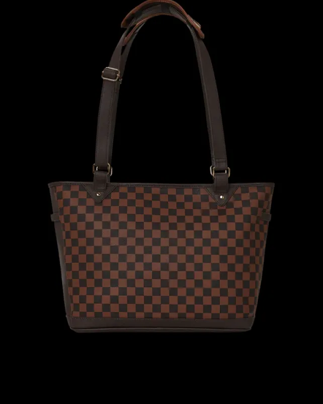 TOTES|HANDBAGS>SPRAYGROUND CHECKMATE ROYALE TOTE