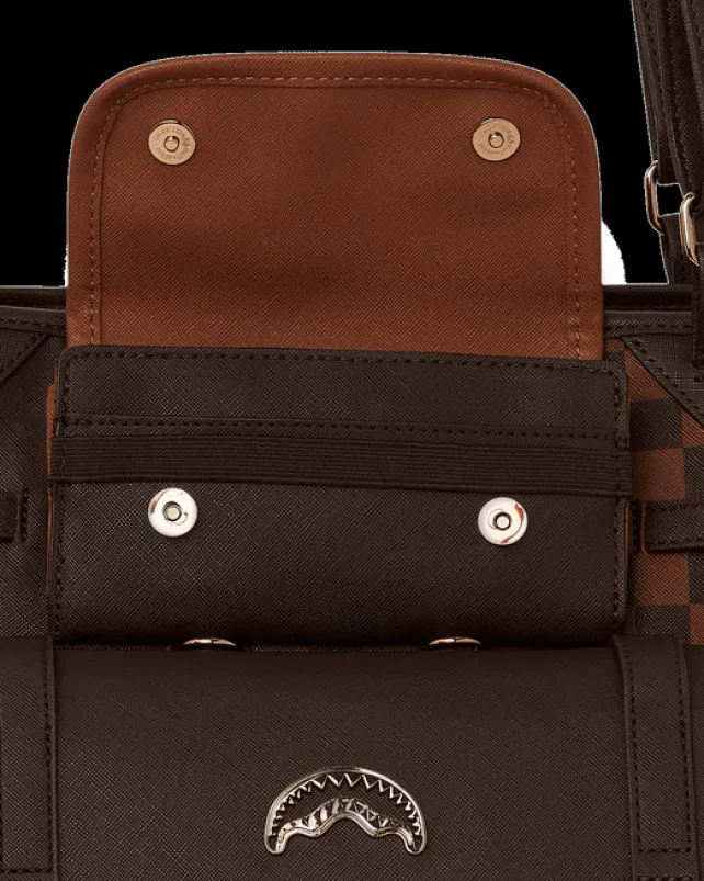 TOTES|HANDBAGS>SPRAYGROUND CHECKMATE ROYALE TOTE
