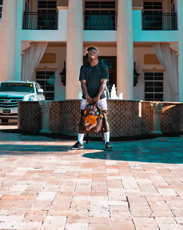 BACKPACKS>SPRAYGROUND CHEETAH SPEED SHARK BACKPACK (TYREEK HILL COLLAB)
