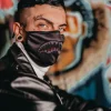 FACE MASKS>SPRAYGROUND CLEARCUT FACE MASK (BLACK)