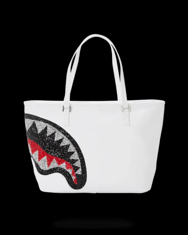 TOTES>SPRAYGROUND CLEARCUT TOTE (WHITE)