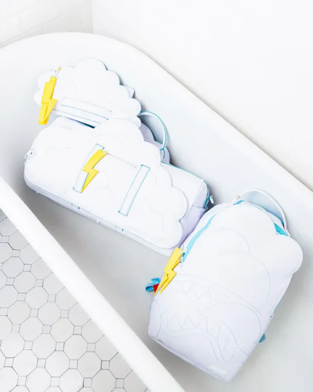 CROSSOVER CLUTCHES>SPRAYGROUND CLOUDY WITH A CHANCE OF SHARK CROSSOVER CLUTCH