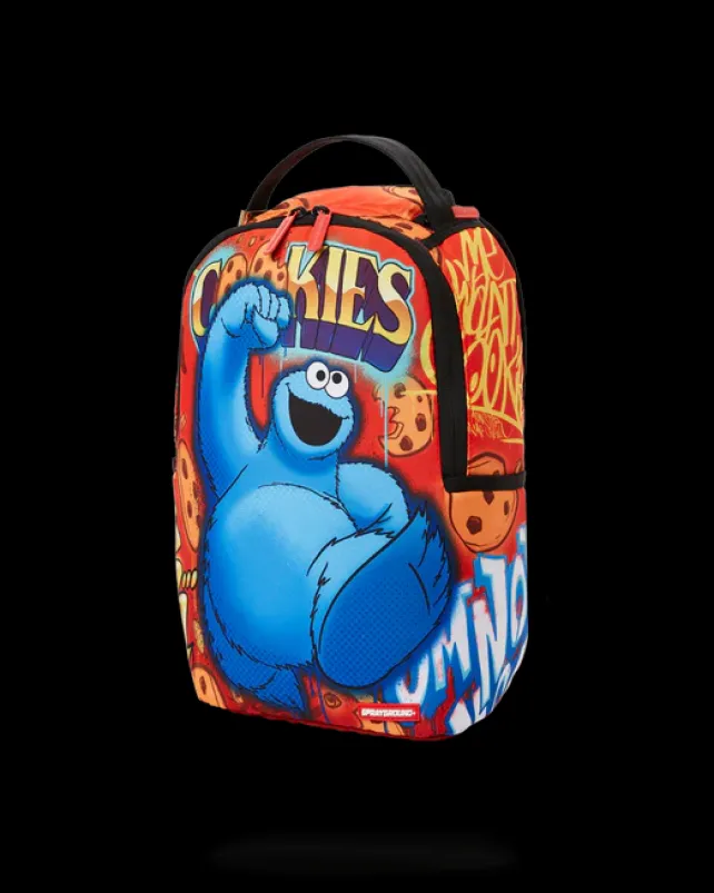 MINI BACKPACKS>SPRAYGROUND COOKIE MONSTER ON THE RUN MINI BACKPACK
