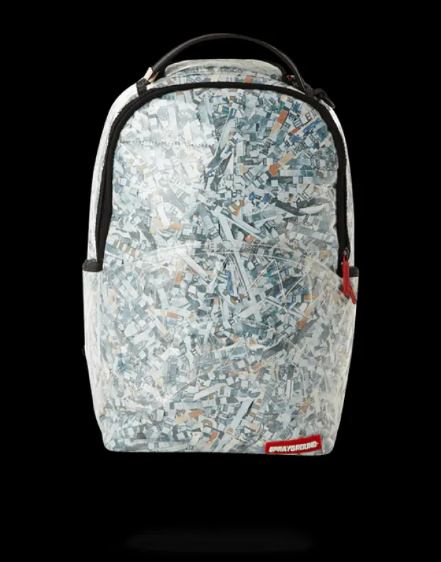 BACKPACKS>SPRAYGROUND COUNTERFEIT (VINYL SHREDDED MONEY)