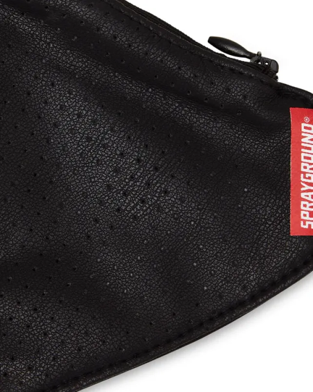 FACE MASKS>SPRAYGROUND DAMAGE CONTROL STASH POCKET VEGAN LEATHER FACE MASK