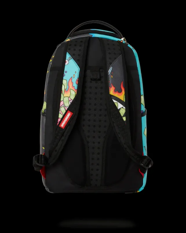 BACKPACKS>SPRAYGROUND DAZED u0026 SHARK DOUBLE LIFE (WITH REMOVABLE EYE PATCHES)