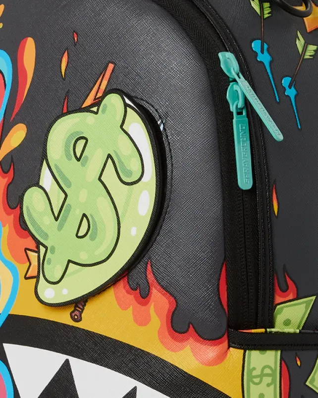 BACKPACKS>SPRAYGROUND DAZED u0026 SHARK DOUBLE LIFE (WITH REMOVABLE EYE PATCHES)