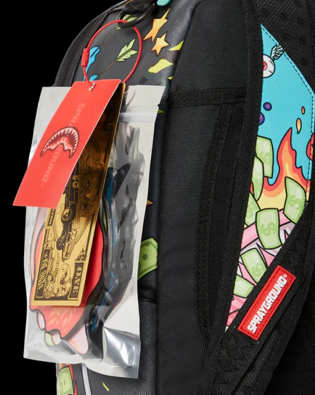 BACKPACKS>SPRAYGROUND DAZED u0026 SHARK DOUBLE LIFE (WITH REMOVABLE EYE PATCHES)