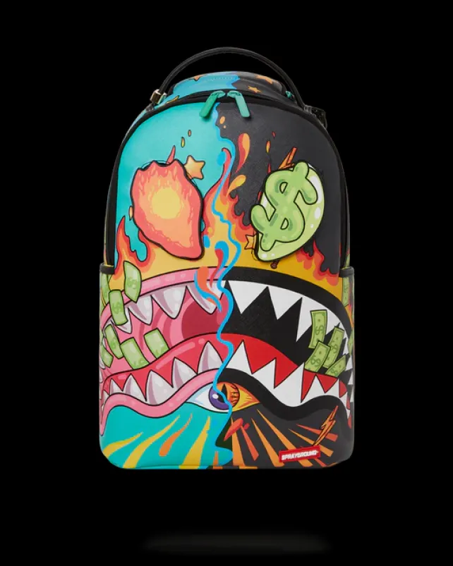 BACKPACKS>SPRAYGROUND DAZED u0026 SHARK DOUBLE LIFE (WITH REMOVABLE EYE PATCHES)