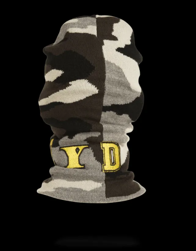 SKI MASKS>SPRAYGROUND DESTROY SKI MASK (GOLD CAMO)