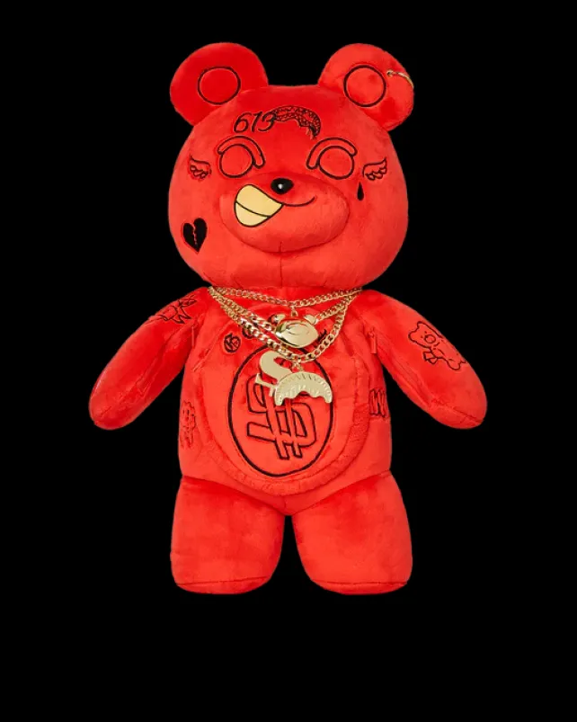 TEDDY BEAR BACKPACKS|BACKPACKS>SPRAYGROUND DIABLO PLUSH TEDDYBEAR BACKPACK