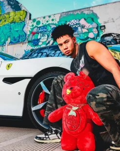 TEDDY BEAR BACKPACKS|BACKPACKS>SPRAYGROUND DIABLO PLUSH TEDDYBEAR BACKPACK