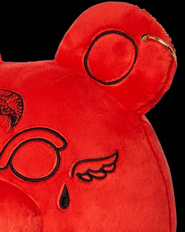 TEDDY BEAR BACKPACKS|BACKPACKS>SPRAYGROUND DIABLO PLUSH TEDDYBEAR BACKPACK