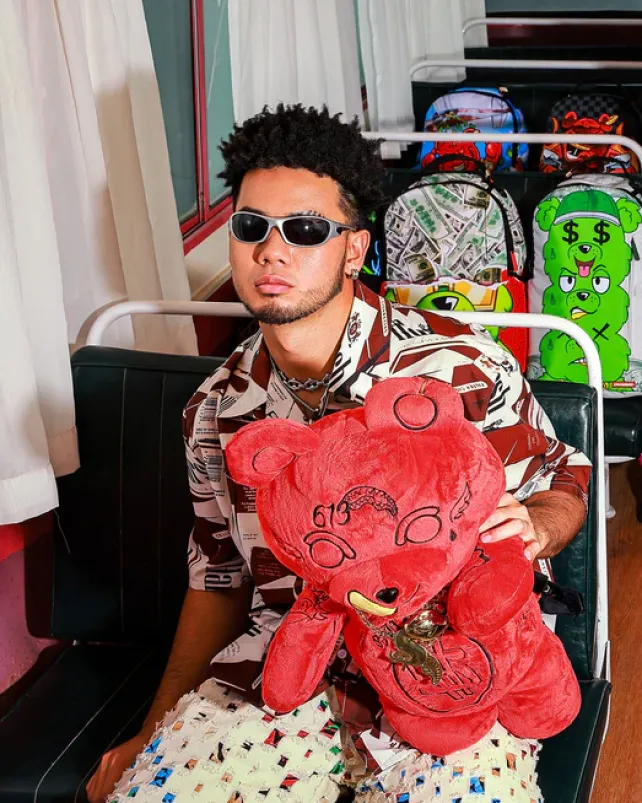 TEDDY BEAR BACKPACKS|BACKPACKS>SPRAYGROUND DIABLO PLUSH TEDDYBEAR BACKPACK