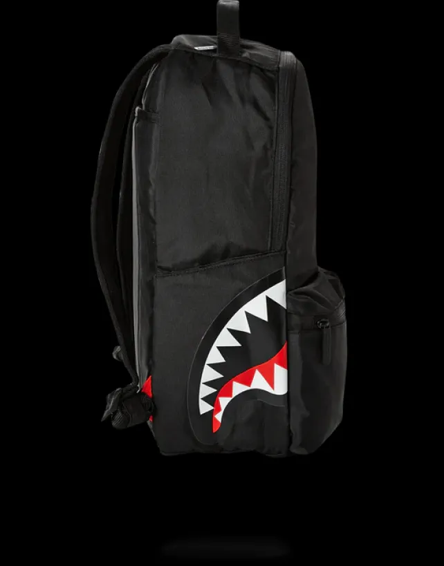 BACKPACKS>SPRAYGROUND DOUBLE CARGO SIDE SHARK (BLACK)
