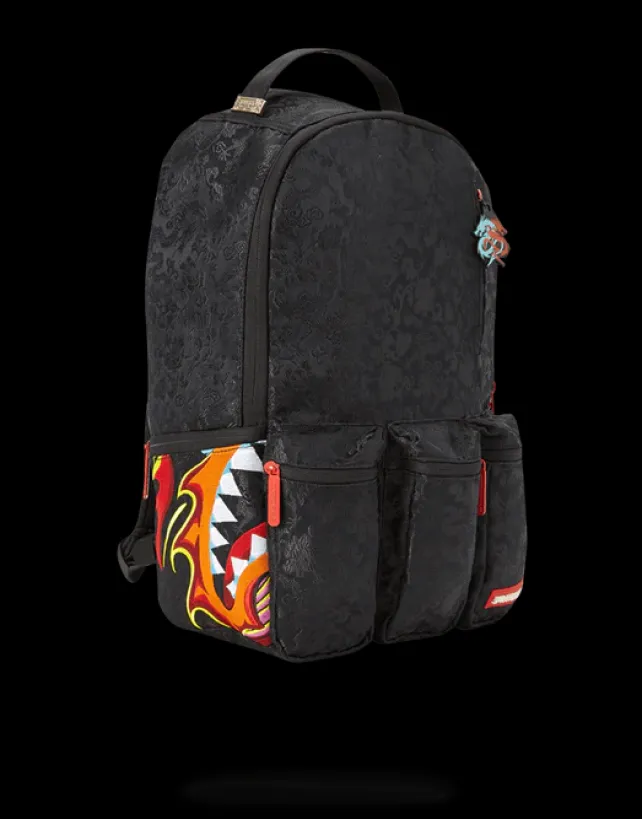 BACKPACKS>SPRAYGROUND DRAGON SIDE SHARK CARGO